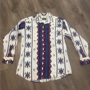 Vintage Panhandle Slim Red and Blue shirt